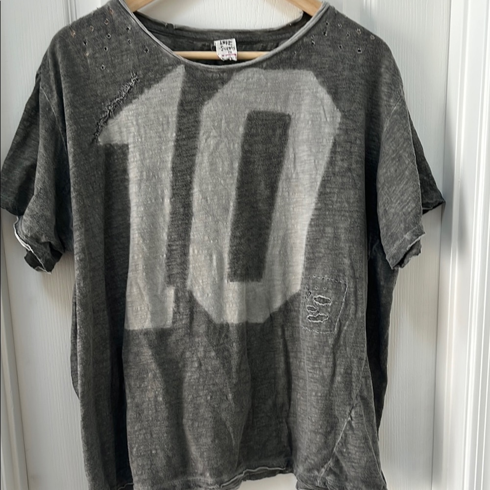 Magnolia Pearl Gray Distressed Graphic Tee, #10